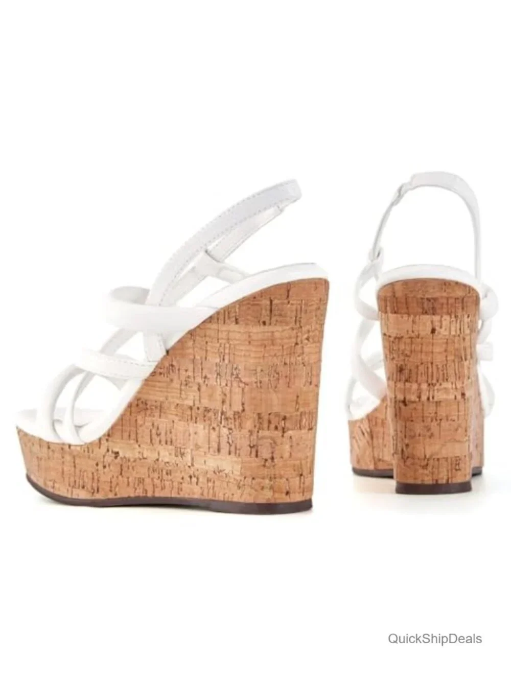 Women's Platform Wedge Sandals Cork Slingback Espadrilles Summer Heels